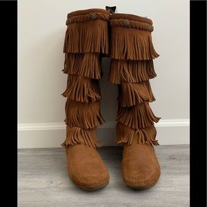 Minnetonka Fringe Boots